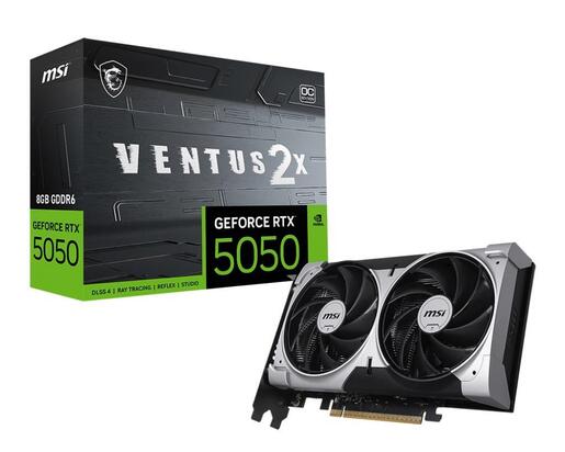 VGA MSI RTX 5050 VENTUS 2X OC 8GB GDDR6  HDMI, 3xDP, G5050-8V2C
