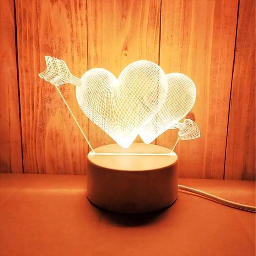 GAME FIGURINE HEART 3D EXTRALINK NIGHT LAMP