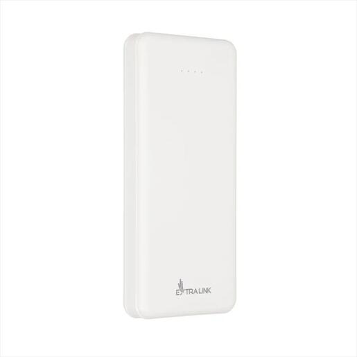 POWER BANK EXTRALINK EPB-078W 10000mAh Dual input (Micro-USB, USB-C) /output( 2x USB-A), White