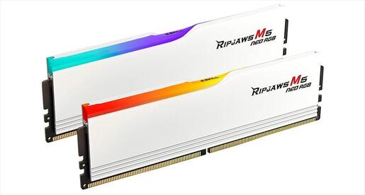 RAM DDR5 32GB(2x16GB) 6000MHz CL36 G.SKILL Ripjaws M5 NEO RGB AMD EXPO White F5-6000J3636F16GX2-RM5NRW