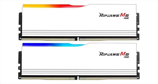 RAM DDR5 64GB(2x32GB) 6000MHz CL32 G.SKILL Ripjaws M5 RGB Intel XMP White F5-6000J3238G32GX2-RM5RW