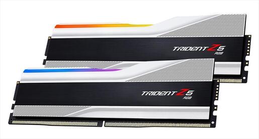 RAM DDR5 32GB(2x16GB) 6000MHz CL36 G.SKILL Trident Z5 RGB Intel XMP metalic silver F5-6000J3636F16GX2-TZ5RS