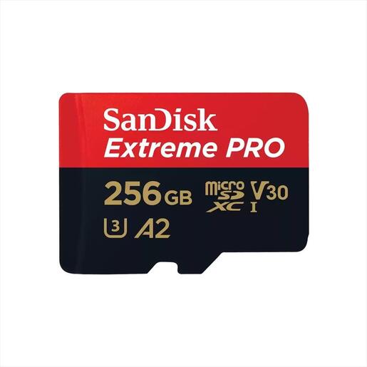 MEMORY CARD SANDISK MICRO-SDXC 256GB EXTREME PRO w/adapter 200mb/s V30, U3, A2, SDSQXCD-256G-GN6MA