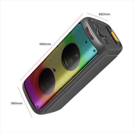 SPEAKERS KARAOKE BLUETOOTH SONICGEAR AudioX Pro 1200HD PORTABLE SPEAKER 220W (up to 3,5 hours) w/2 UHF Wireless microphone, lightning efect