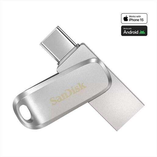 USB Flash Drive 3.2/ Type-C 128GB SANDISK ULTRA DUAL DRIVE LUXE (USB 3.2 Gen 1), SDDDC4-128G-G46