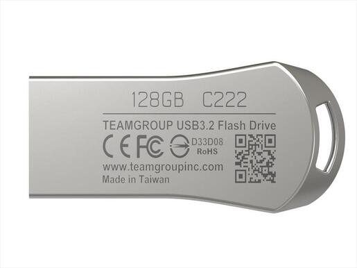 USB Flash Drive 3.2 Gen1 128GB TEAM GROUP C222, METAL TC2223128GS01