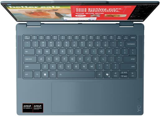 Lenovo Yoga 7 2u1 14AKP10, 83JR0020SC, 14" 2.8K WQXGA+ OLED 120Hz Touch, AMD Ryzen AI 7 350, 32GB RAM, 1TB SSD, AMD Radeon 860M Graphic, Windows 11 Home, лаптоп