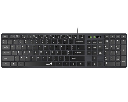 KEYBOARD AND MOUSE GENIUS SlimStar C126 USB US Black