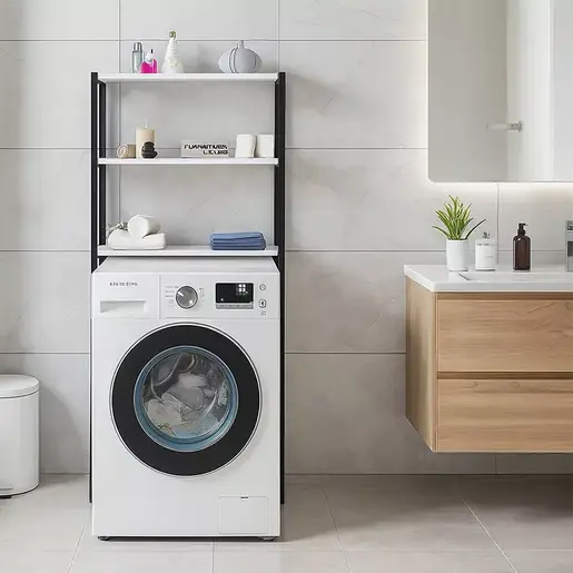 FD-3LWMC-002 Полица за перална ХЕНДРИК Бела