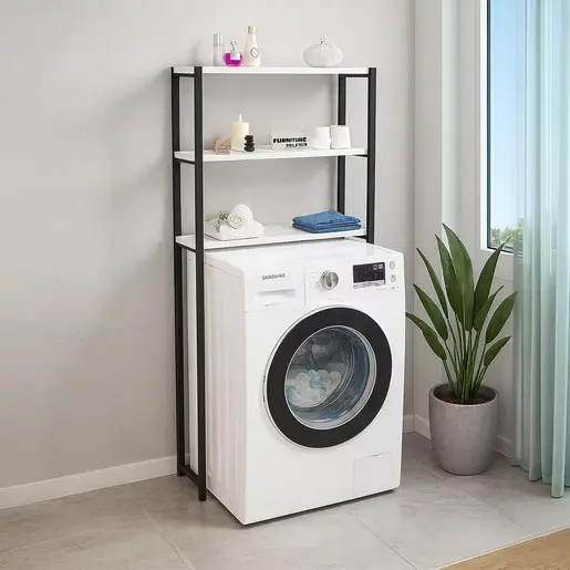 FD-3LWMC-002 Полица за перална ХЕНДРИК Бела