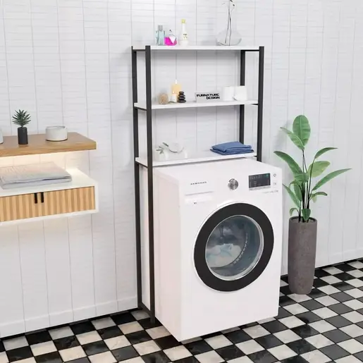 FD-3LWMC-002 Полица за перална ХЕНДРИК Бела