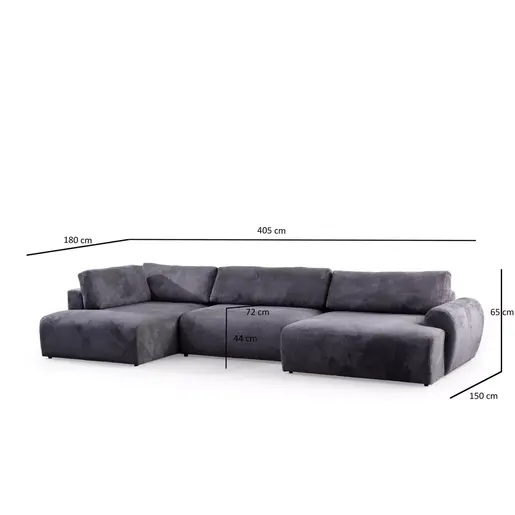 560ARE1243 Аголна гарнитура Enjoy Corner Chl-O3-2R - Anthracite