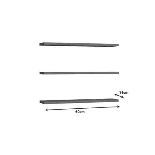 120-000455 Ѕидна полица Edna – Бела 60x14.5x1.8cm
