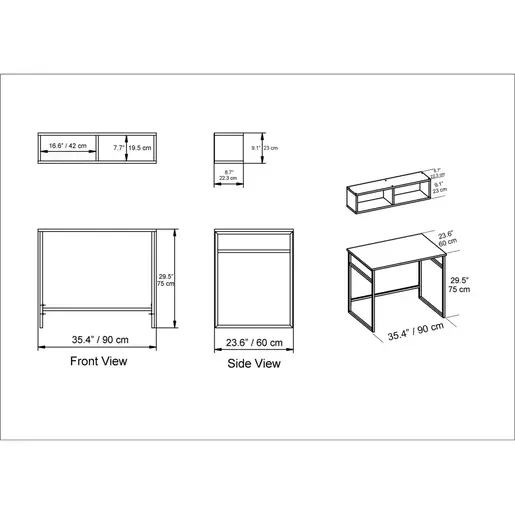 541HDL1108 Биро Gama - White, Gold