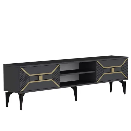 475OLV1158 Тв комода Yumedi - Anthracite, Gold