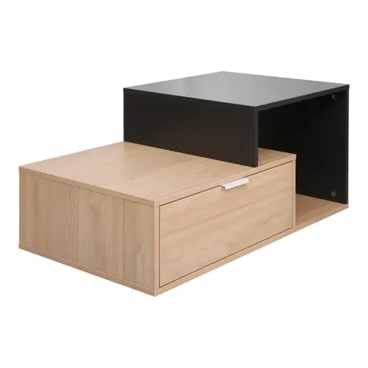 225-000071 Клуб маса Vople 90x50x40см – природна/антрацит