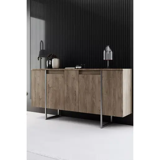 618BLY1303 Комода Luxe - Walnut, Silver