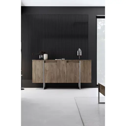 618BLY1303 Комода Luxe - Walnut, Silver