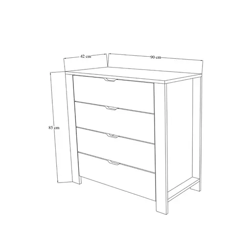 350MWD1104 Комода Duru 1600-31 - White