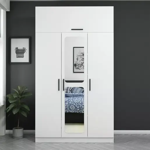 506MNR2404 Плакар Kale 3 Kapak Aynalı 255 - White