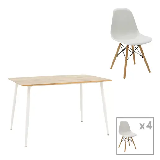 200-001003 Julita-Cuba трпезариски сет бела-сонома