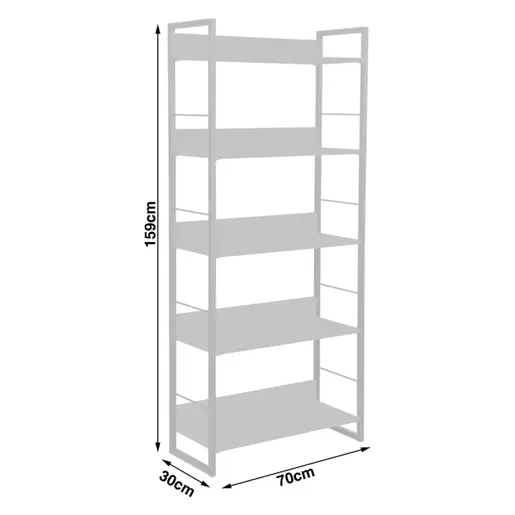 225-000062 Dorfie библиотека природна-црн метал