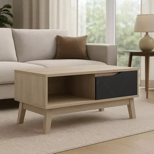 230-000096 Клуб маса Judas теменр мермер-сонома 90x45x38.5cm