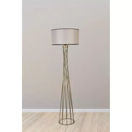 534LUN4545 Подна ламба Havin Eskitme Lambader Silindir Açık Hasır Abajurlu