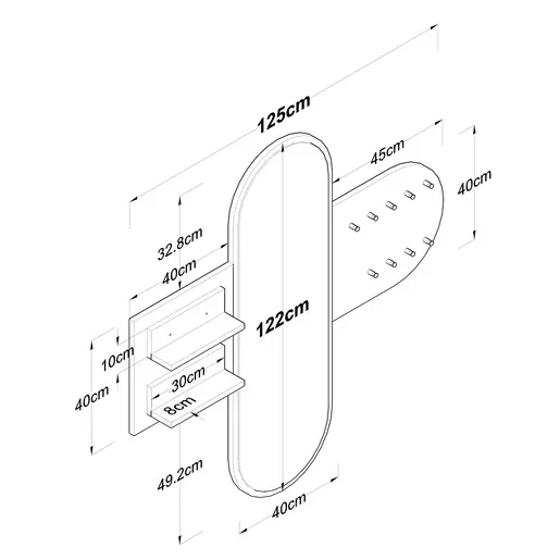 893RAN2801 Закачалка со огледало Пола