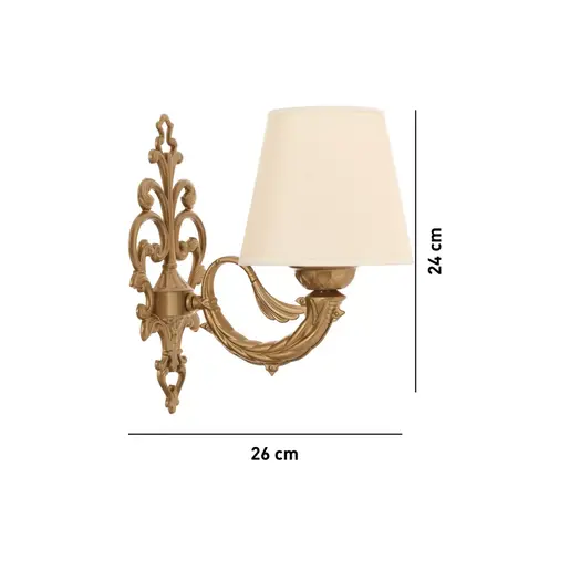 390FLH2359 Ѕидна ламба Lily - Cream, Gold