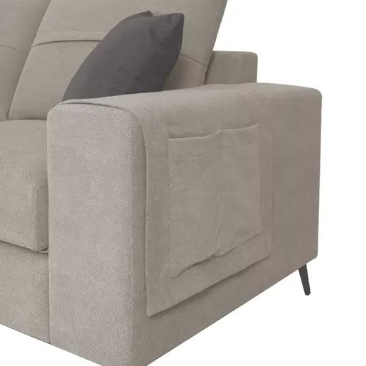 168-000075 Montana аголна софа десен агол светло сива ткаенина-сиви перници