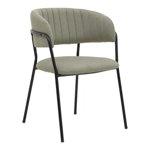 292-000047 Стол Morel сива ткаенина-црн метал ногарки 55x55x76cm