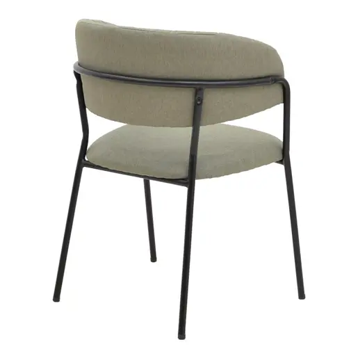 292-000047 Стол Morel сива ткаенина-црн метал ногарки 55x55x76cm