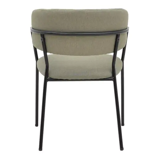 292-000047 Стол Morel сива ткаенина-црн метал ногарки 55x55x76cm