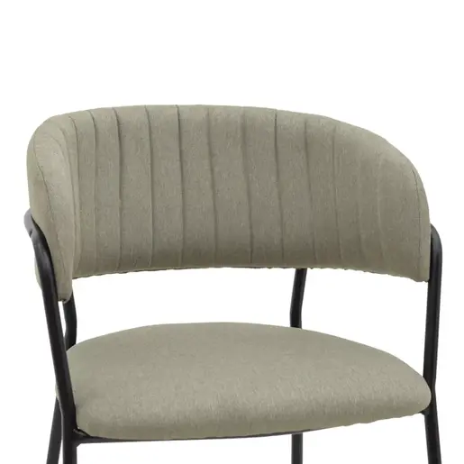 292-000047 Стол Morel сива ткаенина-црн метал ногарки 55x55x76cm