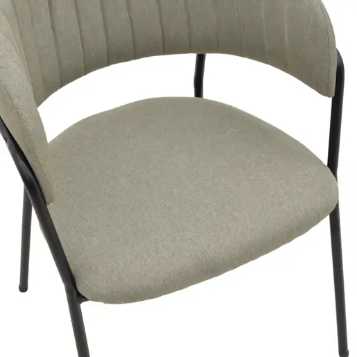 292-000047 Стол Morel сива ткаенина-црн метал ногарки 55x55x76cm