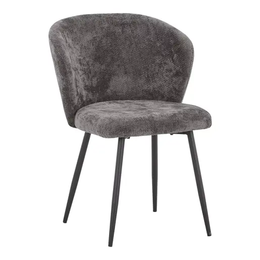 327-000019 Стол Karg кафена ткаенина-ногарки црн метал 57x62x80cm