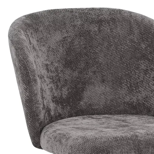 327-000019 Стол Karg кафена ткаенина-ногарки црн метал 57x62x80cm