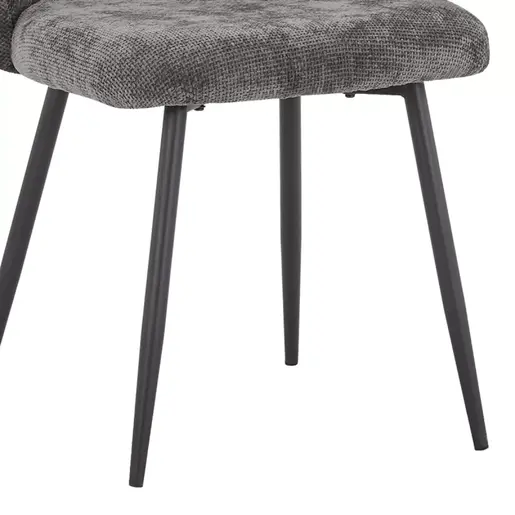 327-000019 Стол Karg кафена ткаенина-ногарки црн метал 57x62x80cm