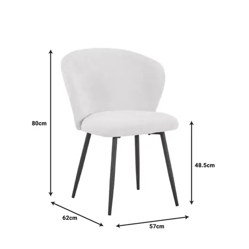 327-000019 Стол Karg кафена ткаенина-ногарки црн метал 57x62x80cm