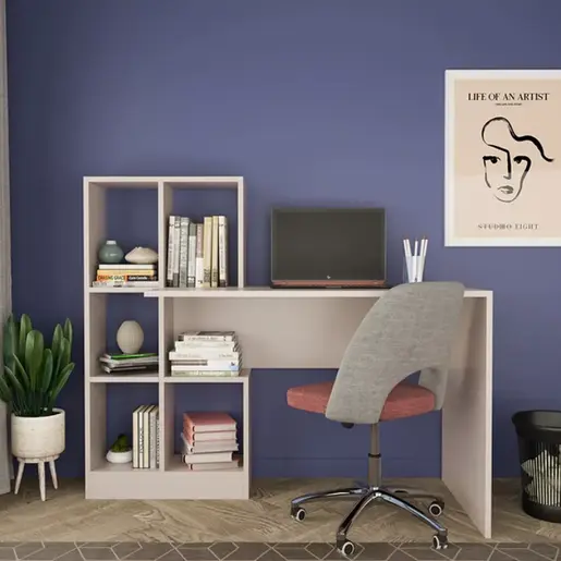 197-000308 Биро Dustin светло сива 118x56x112cm