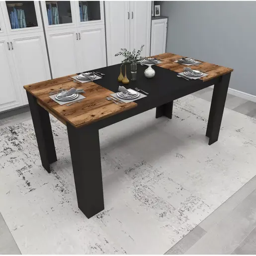 550ARN3107 Трпезариска маса Line - Light Walnut, Black