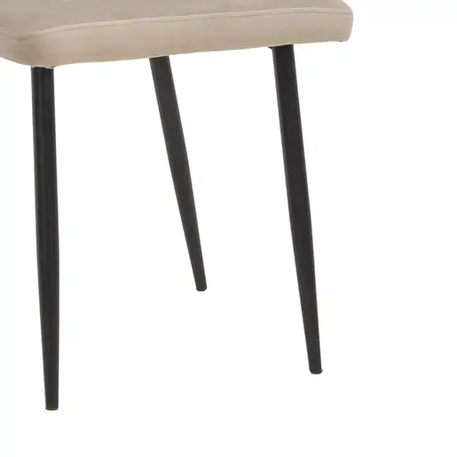 292-000044 Стол Azori кадифе беж-сиво црн метал ногарки 49x55x85см