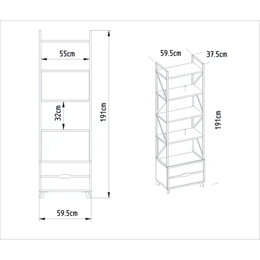 788DEC4050 Полица Frida 60 Cm - White