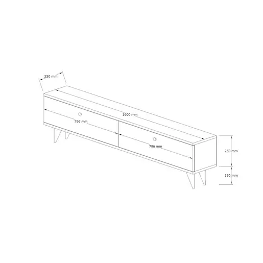 835PUQ4533 Тв комода Paris - Walnut