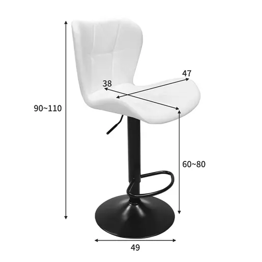 127-000187 Барски Стол Коузи 46x47x90-112cm