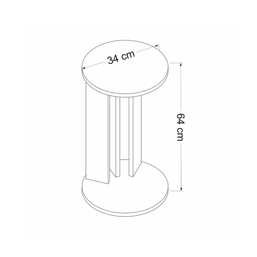 506MNR1227 Помошна масичка ТРИОС