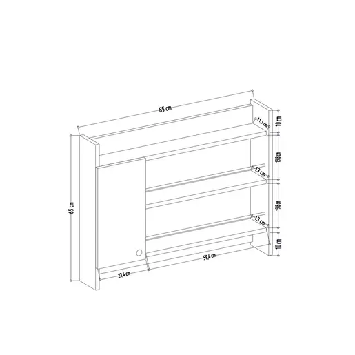 935CMN1308 Полица Knerr - Oak