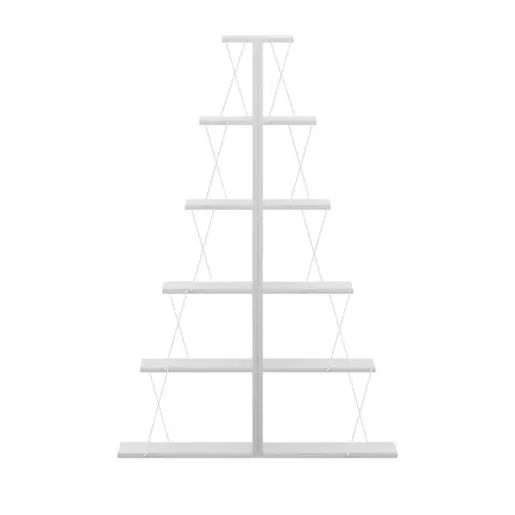 225-000042 Полица за книги mini Tars Бела 130x22x146cm