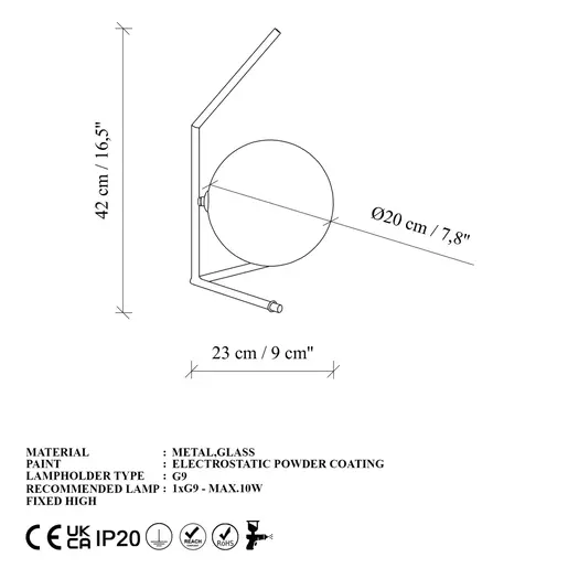 521SHN2278 Столна ламба Luminar - 14165